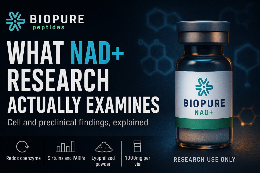 What Published NAD+ Research Actually Examines - BioPure Peptides